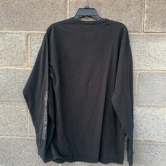 San Francisco 49ers Long Sleeve T-Shirt Majestic Men's Size XXL Black Spell Out - Picture 6 of 7